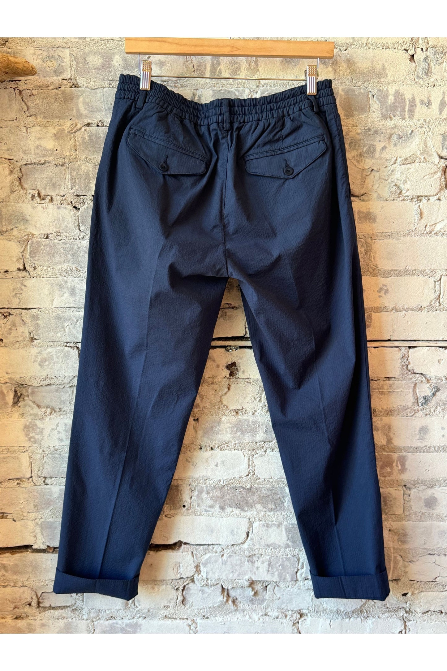 Seersucker Pants - Navy - DUNE + SALT
