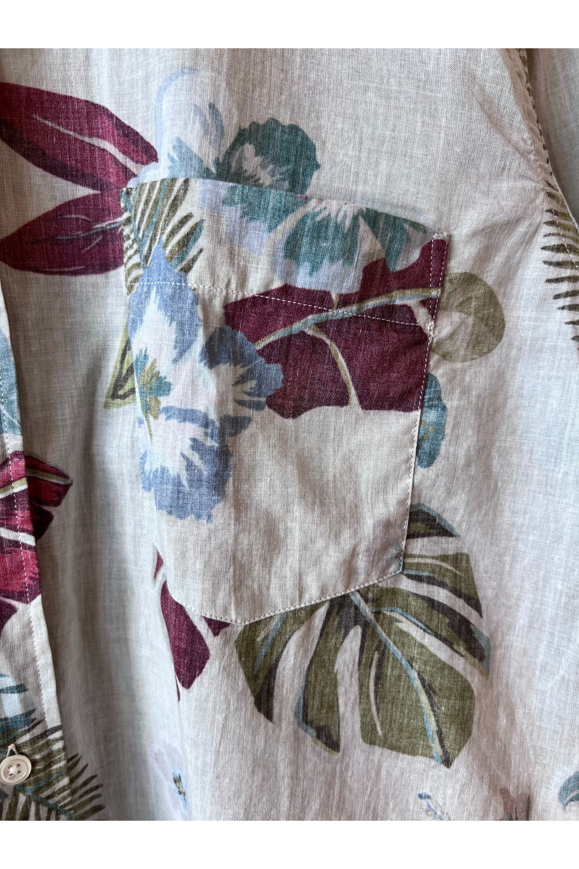 Paul Hawaiian Print Cotton Shirt - Sand - DUNE + SALT