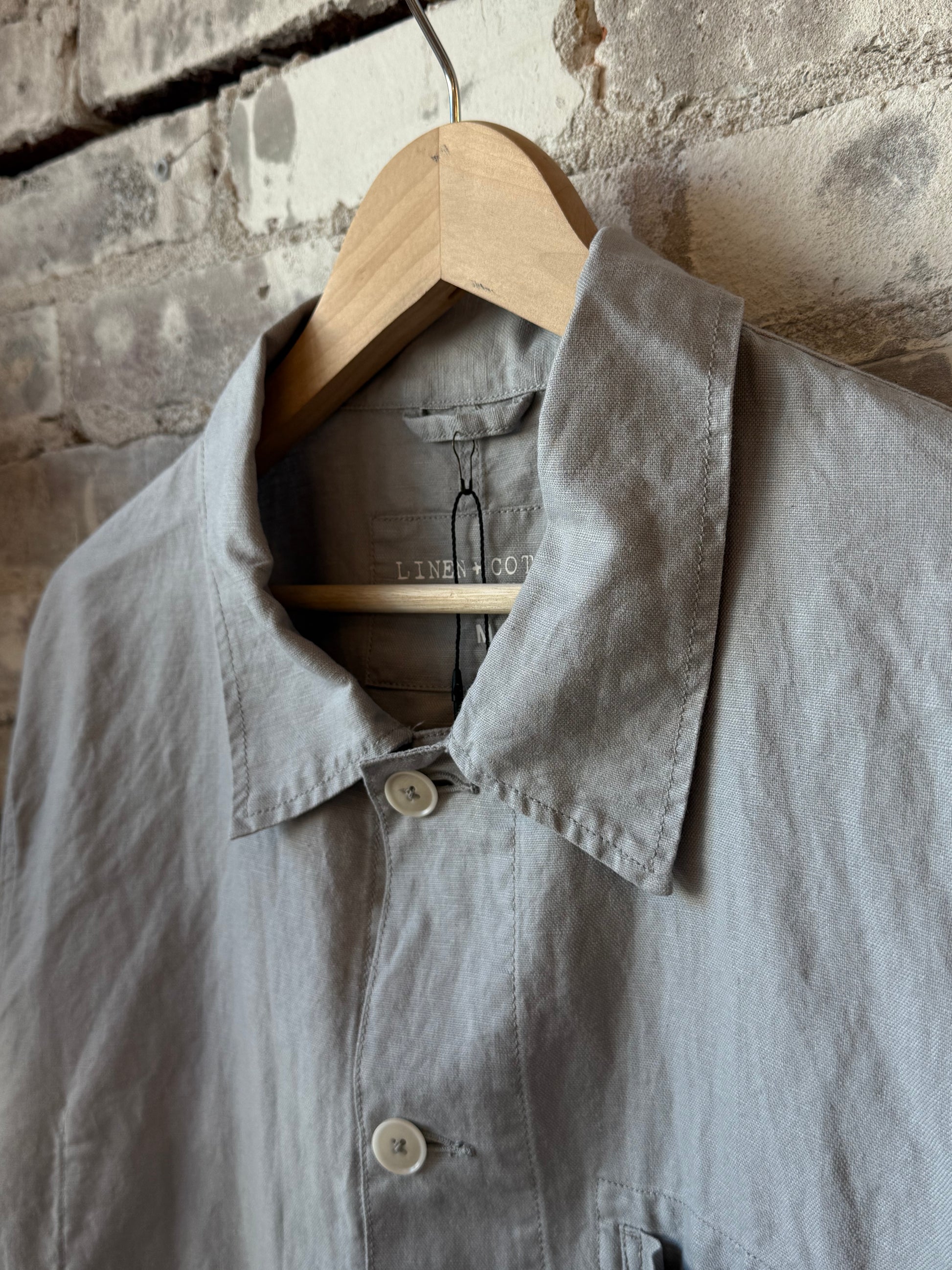 Linen/Cotton Chore Coat - Mint - DUNE + SALT