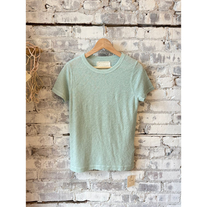 Hemp Pique SS Crew - Dusty Mint - DUNE + SALT