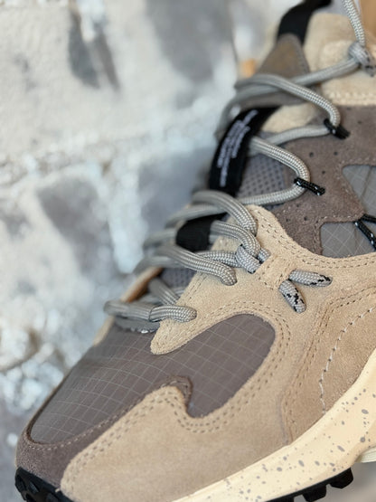 Yamabushi Man Suede/Nylon Sneaker – Light Grey