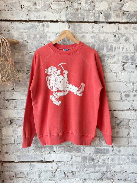 Wayne Raglan Sleeve Sweatshirt - Tomato - DUNE + SALT