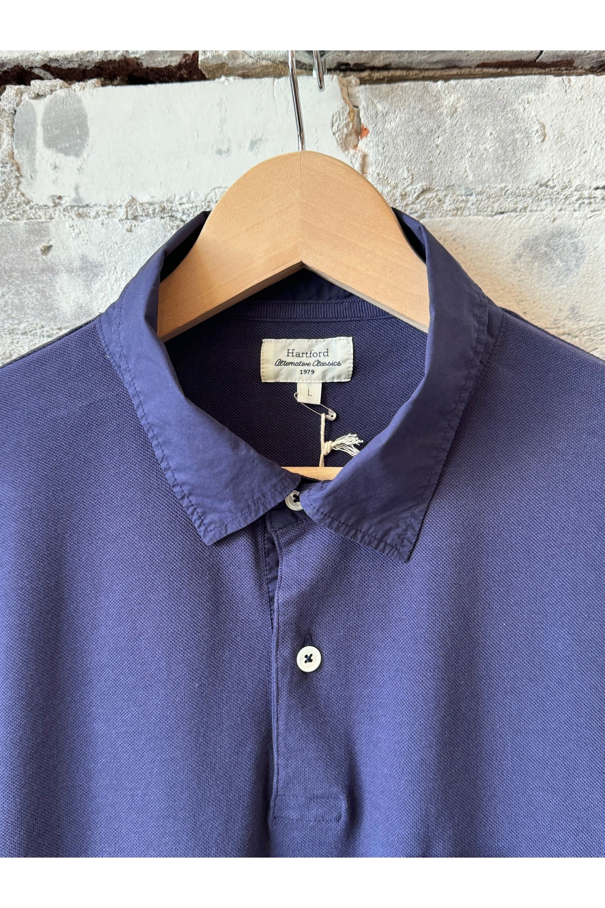 Cotton Piqué Rugby Polo - Navy - DUNE + SALT