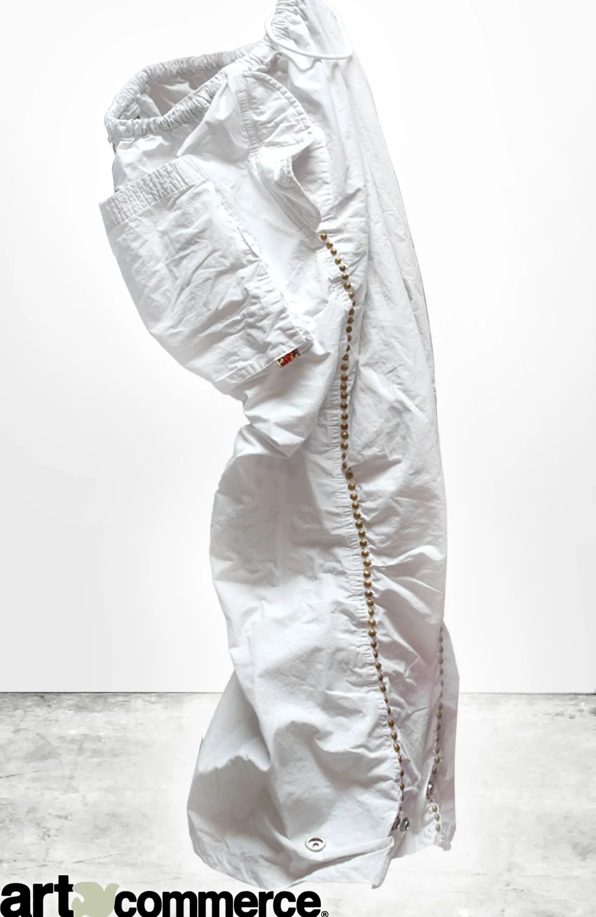 FreeCity HOMESTUD OUTOFSIGHT POPLINAIR FLAPSNAP KITE PANT - White Plant White Smoke