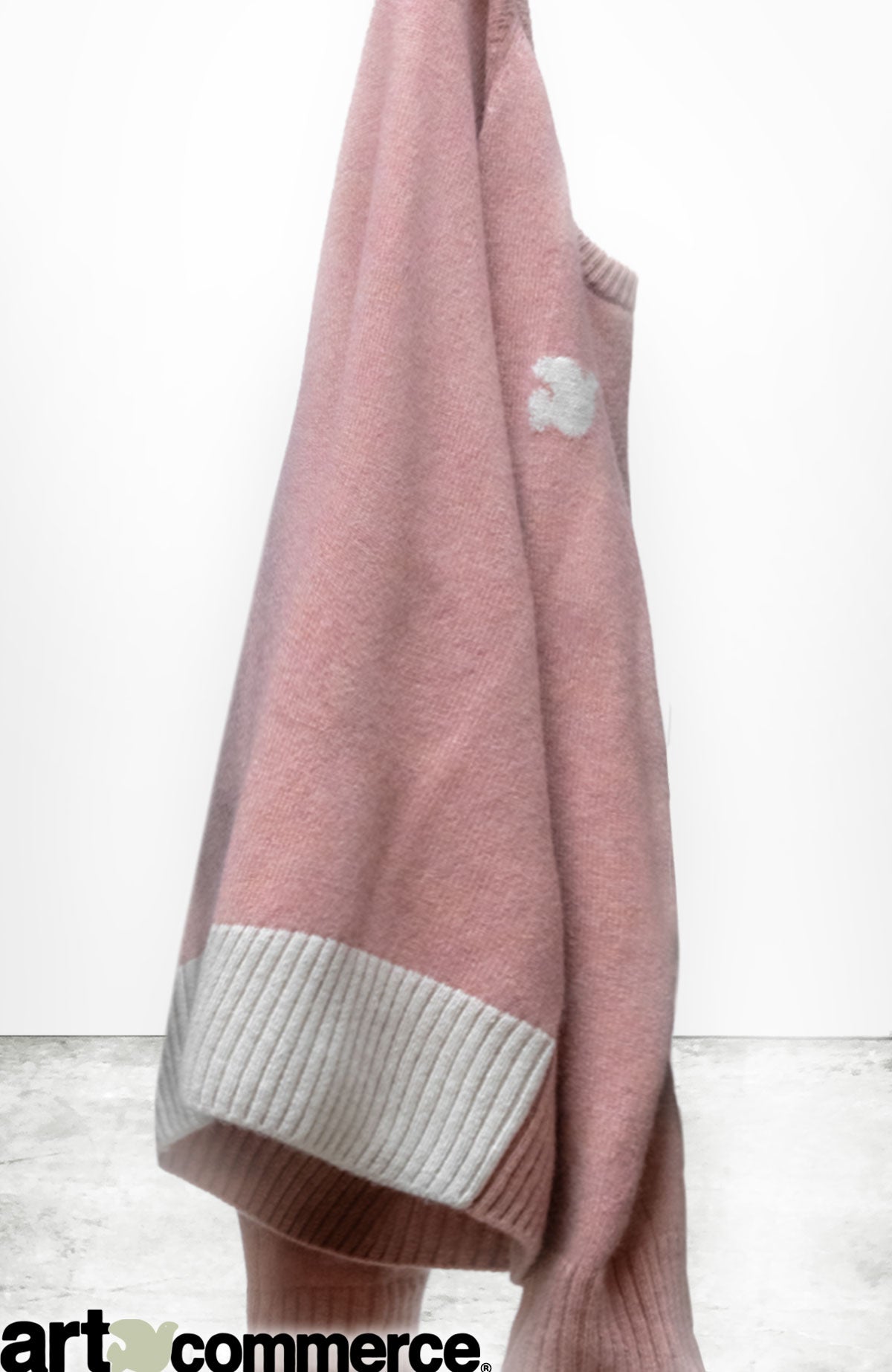 Freecity BACKSTRIKE DOVE SUPERLUX LORO PIANA CASHMERE CREW - Grapefruit Stone White Smoke