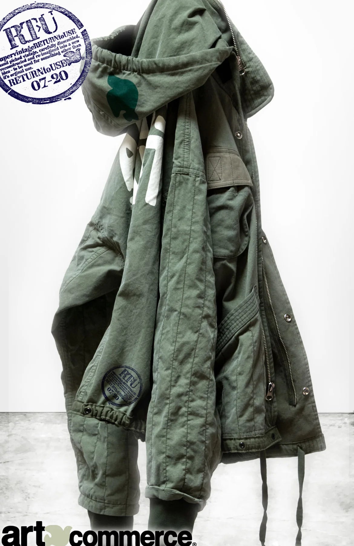 FreeCity RTU SUPERVINTAGE ZIP HOOD JACKET DOVEHOOD - RTU Tent White Smoke