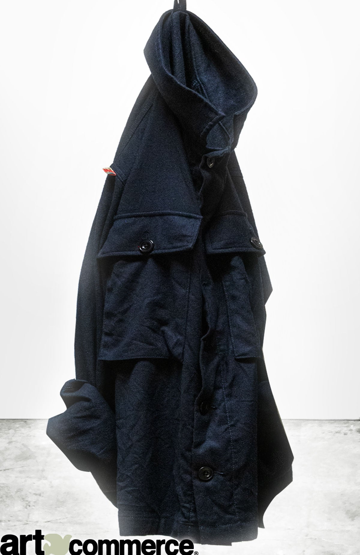 FAVOLA MOVE CASHMERE/BLEND SURPLUS BIGGY SHIRT - Sailors Navy