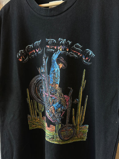 Eat Dust Russel Basic Jersey Tee - Black Rodeo Dark Slate Gray
