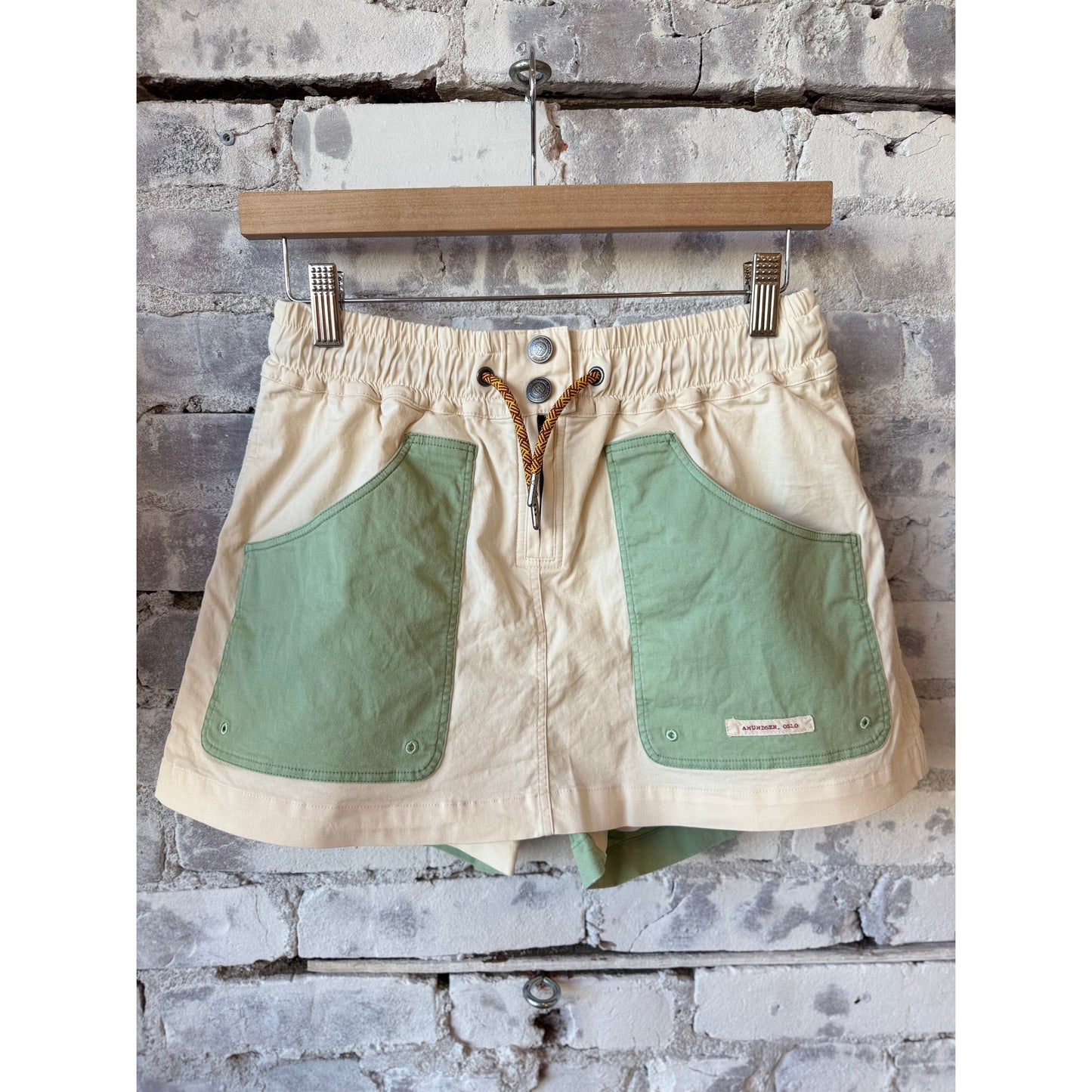 Ditch-Hiker Scooter Skirt - Oatmeal/Faded Willow Green - DUNE + SALT