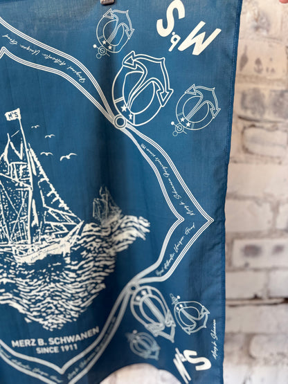 MbS Logo Lightweight Cotton Poplin Bandana - Ink - DUNE + SALT