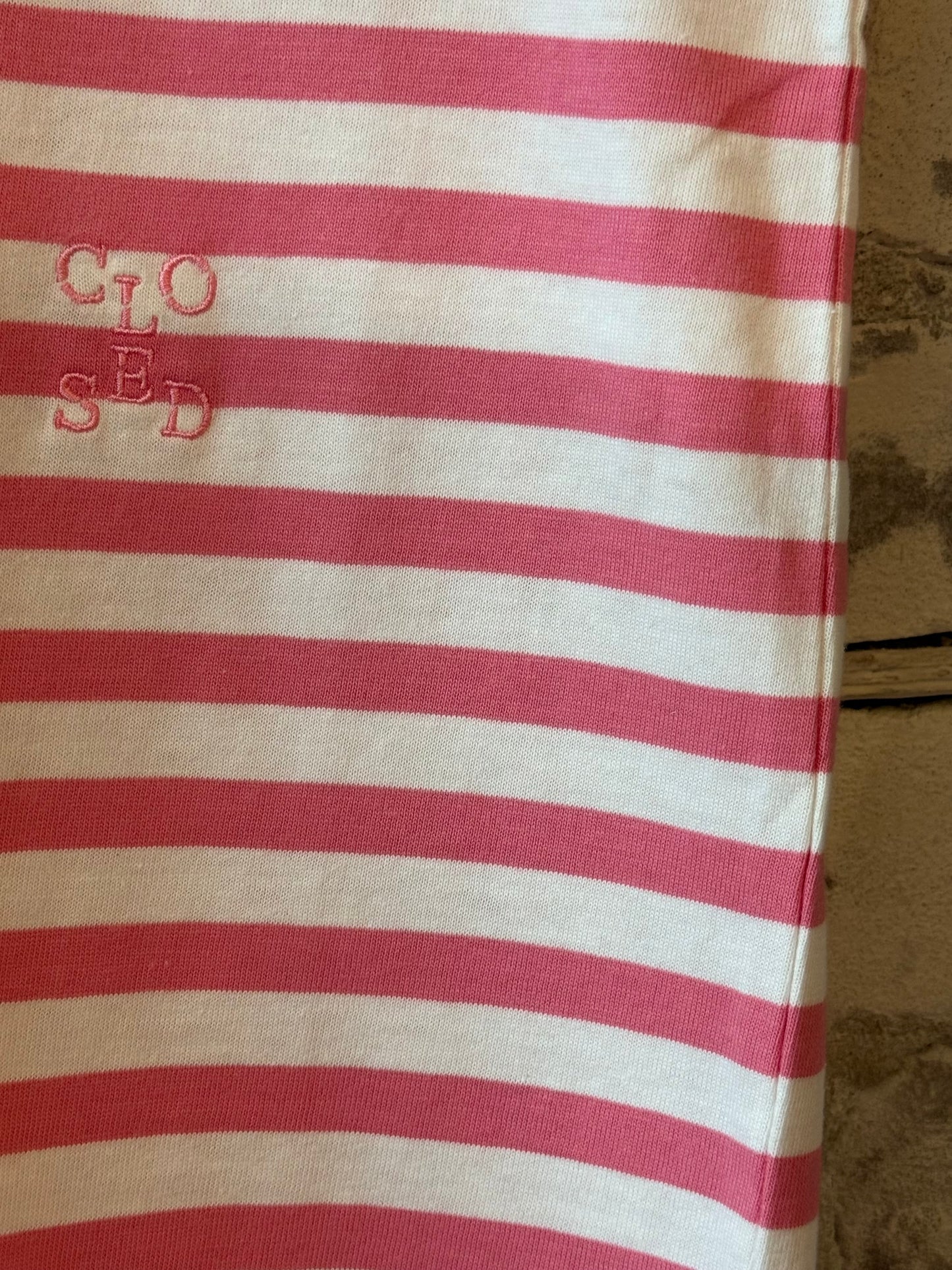 Striped Basic T-Shirt – Peony Pink
