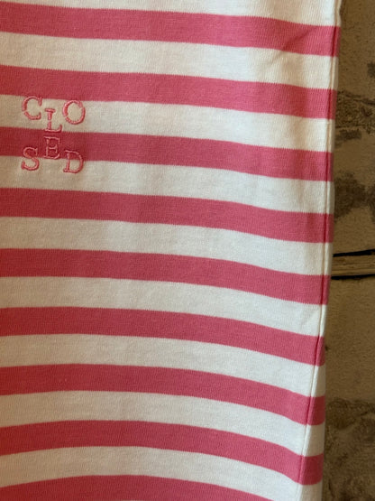 Striped Basic T-Shirt – Peony Pink