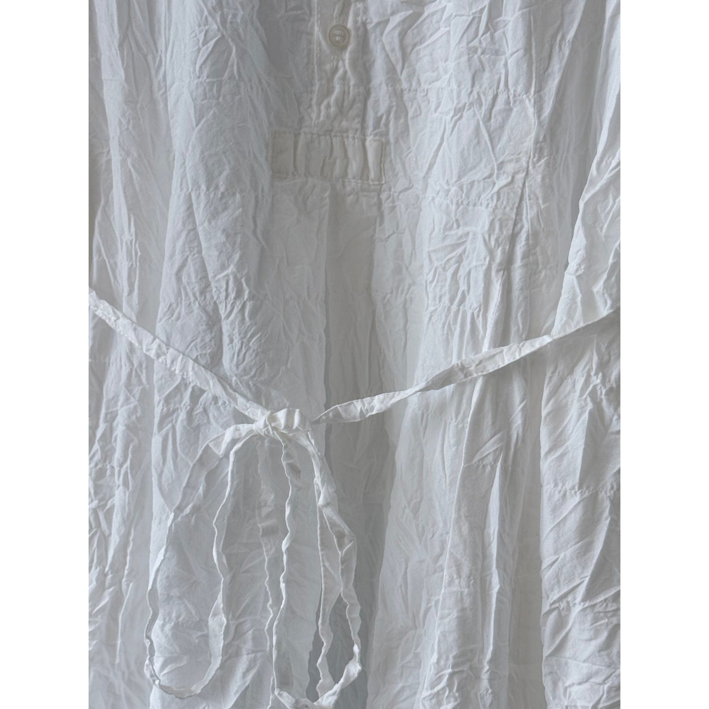 Washed Cotton Crinkle Dress – White - DUNE + SALT