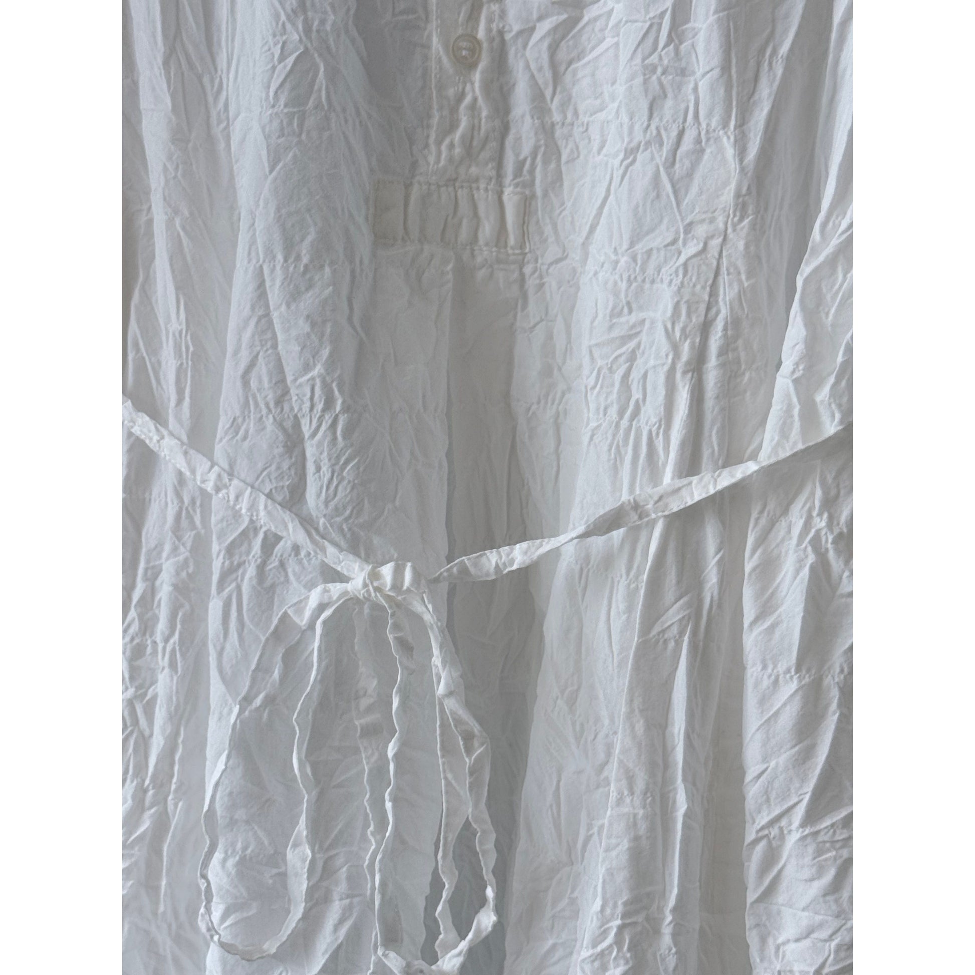 Washed Cotton Crinkle Dress – White - DUNE + SALT