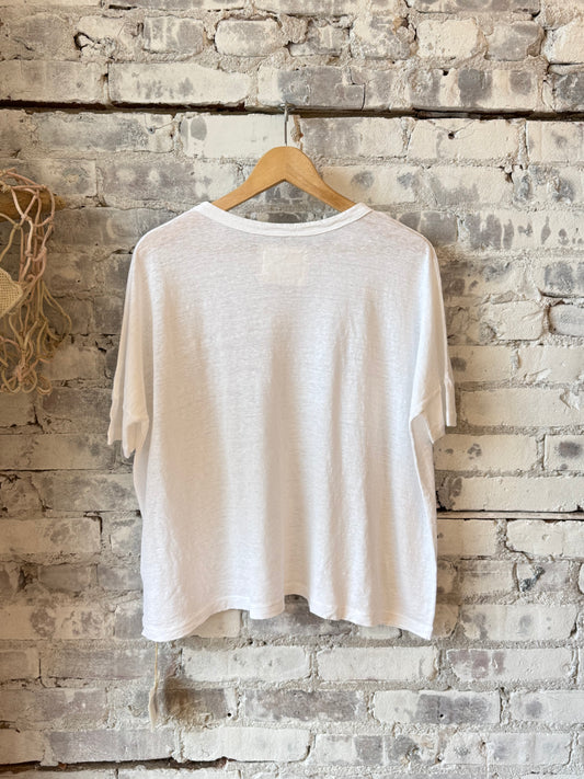 Hemp Jersey Oversized SS Crew - White - DUNE + SALT
