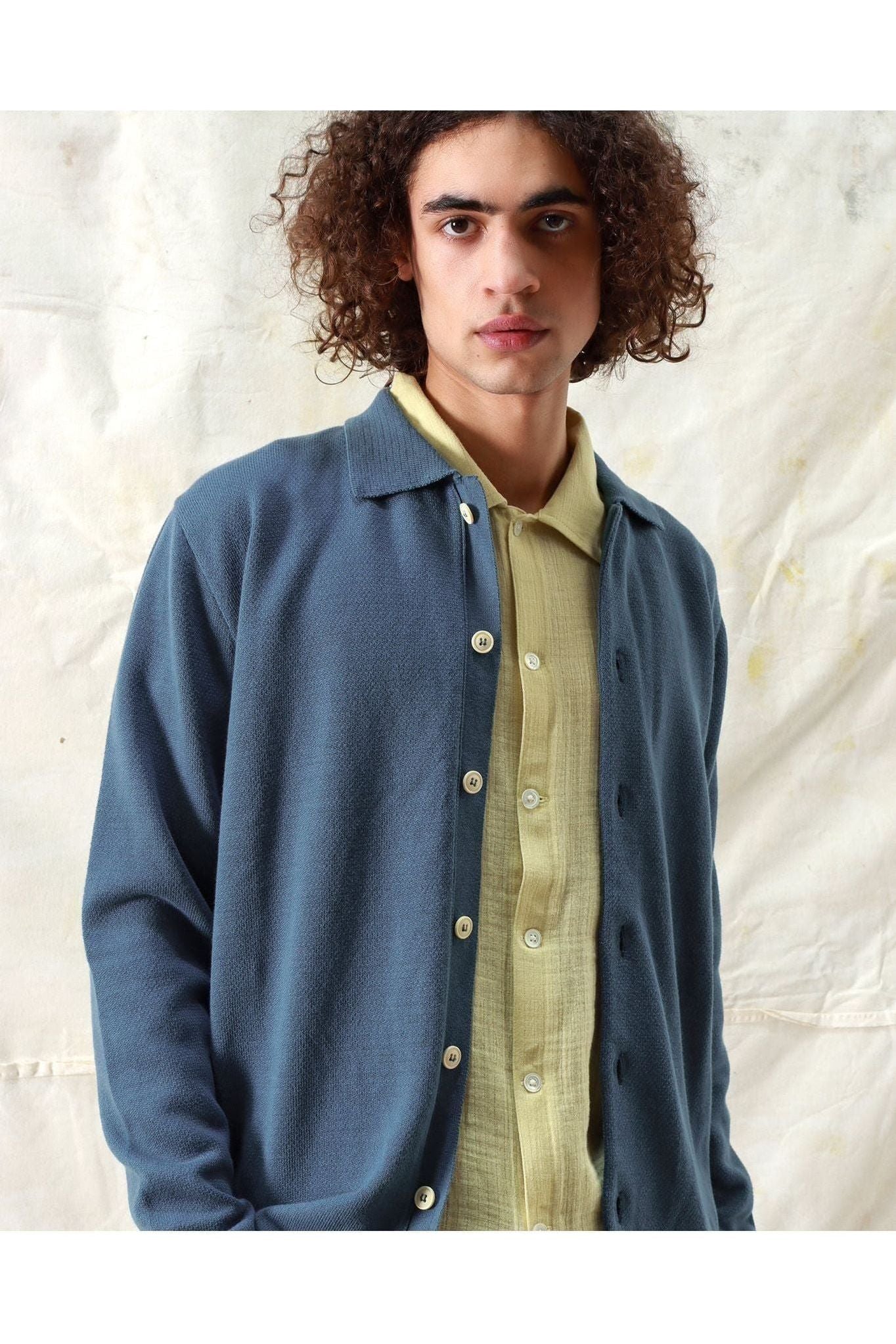 Brewer Cardigan - Aegean Blue - DUNE + SALT