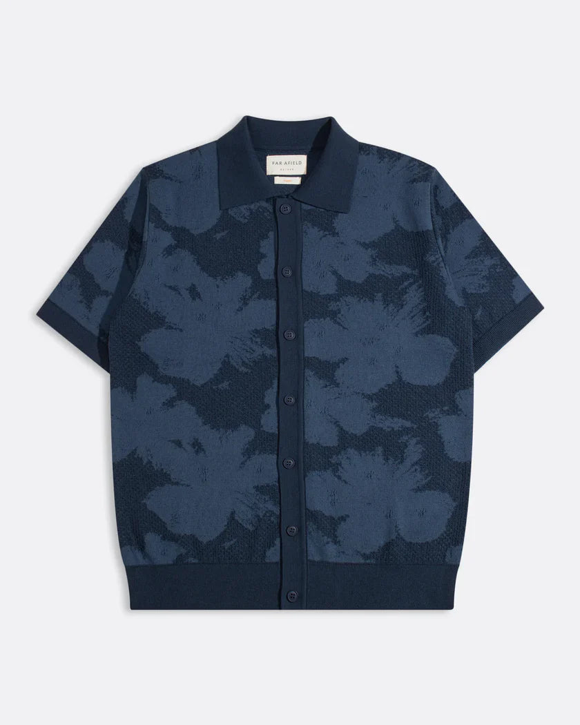 Zig Knitted Shirt - Pixel Floral - DUNE + SALT
