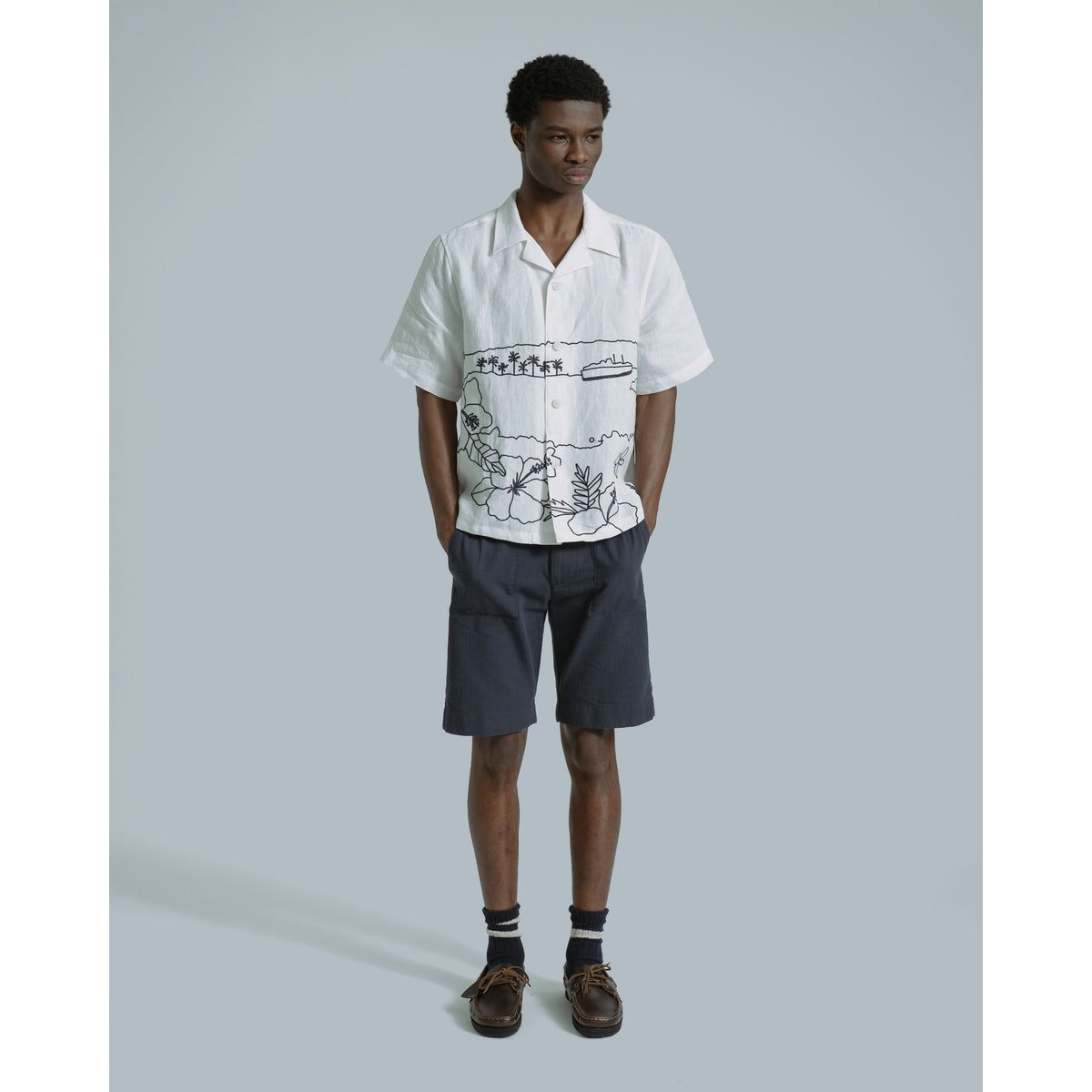 Veloso Landscape Shirt - White - DUNE + SALT