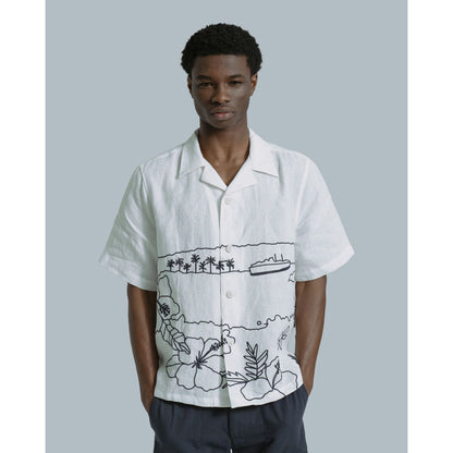 Veloso Landscape Shirt - White - DUNE + SALT
