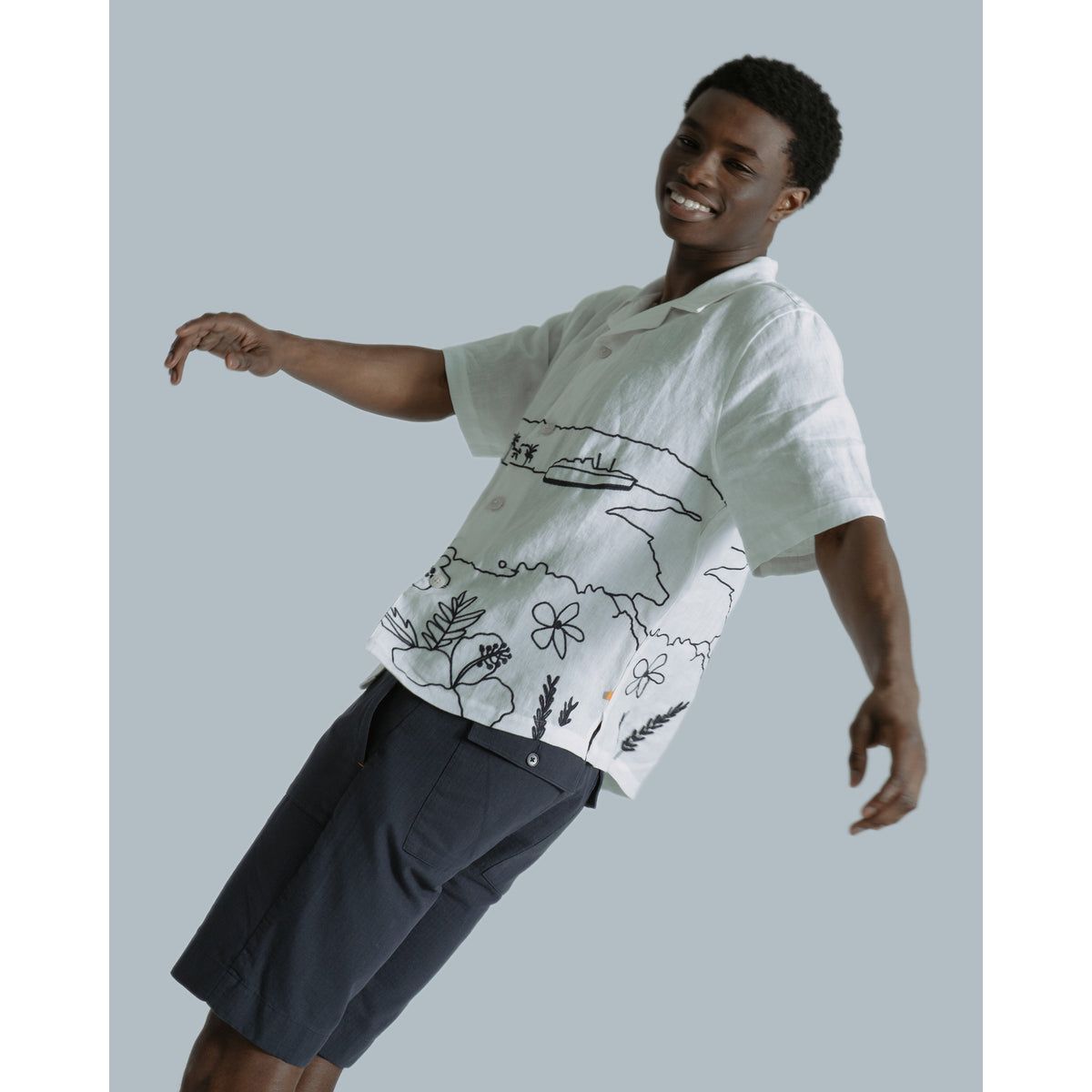 Veloso Landscape Shirt - White - DUNE + SALT