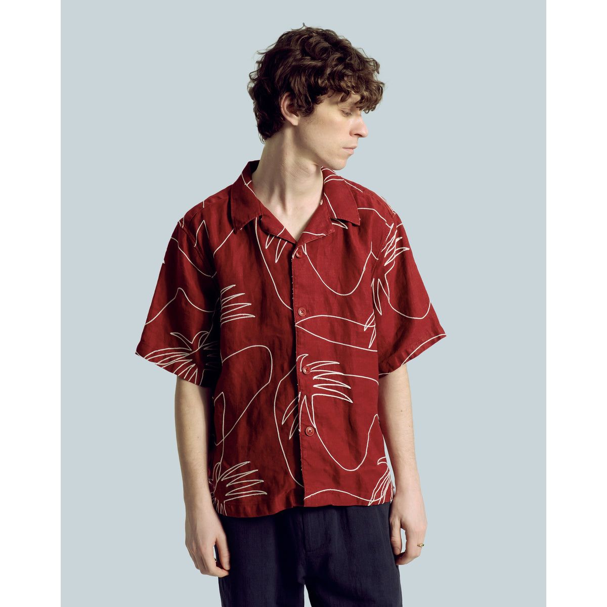 Veloso Palms Shirt - Red - DUNE + SALT