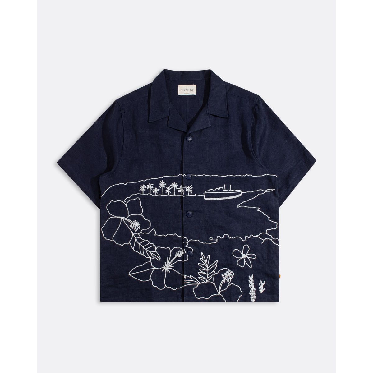 Veloso Landscape Shirt - Navy - DUNE + SALT