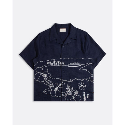 Veloso Landscape Shirt - Navy - DUNE + SALT