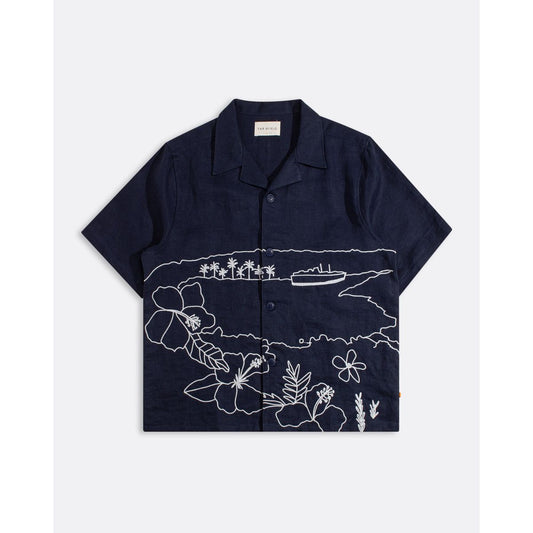 Veloso Landscape Shirt - Navy - DUNE + SALT