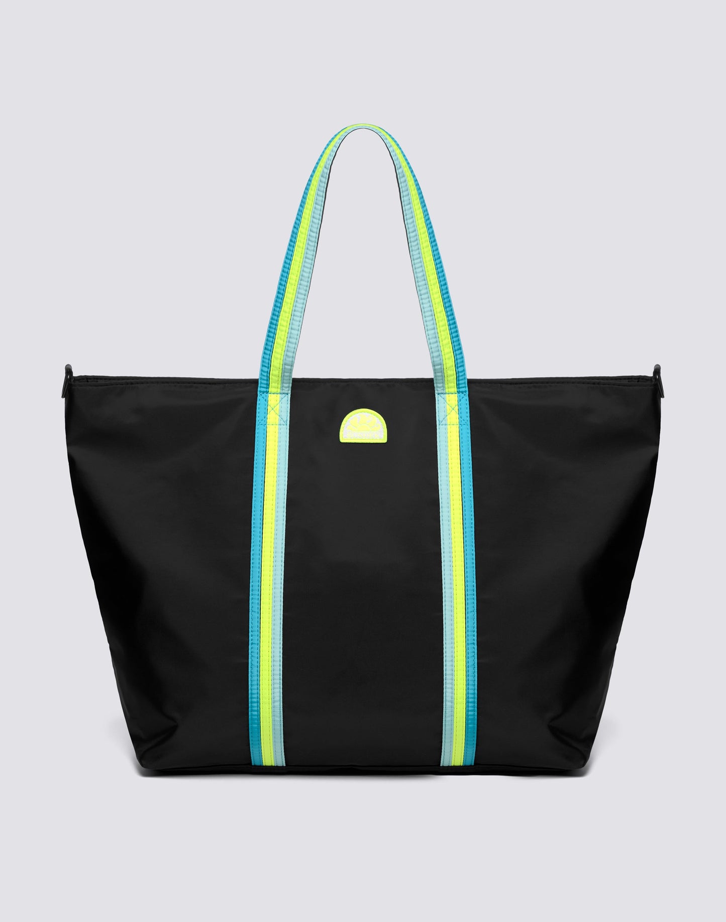 Bon Bag Beach Tote with Rainbow Details - Black