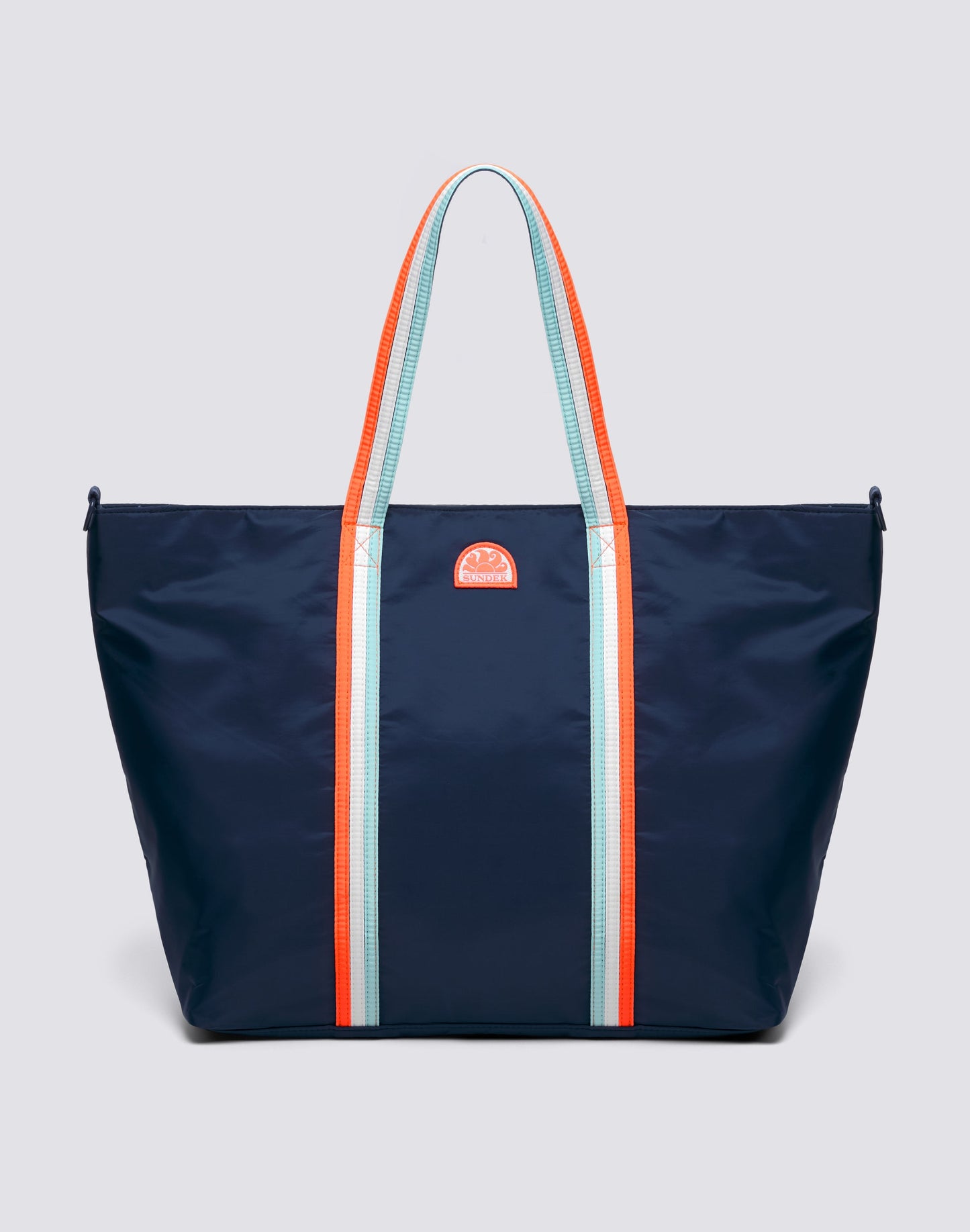 Bon Bag Beach Tote with Rainbow Details - Navy