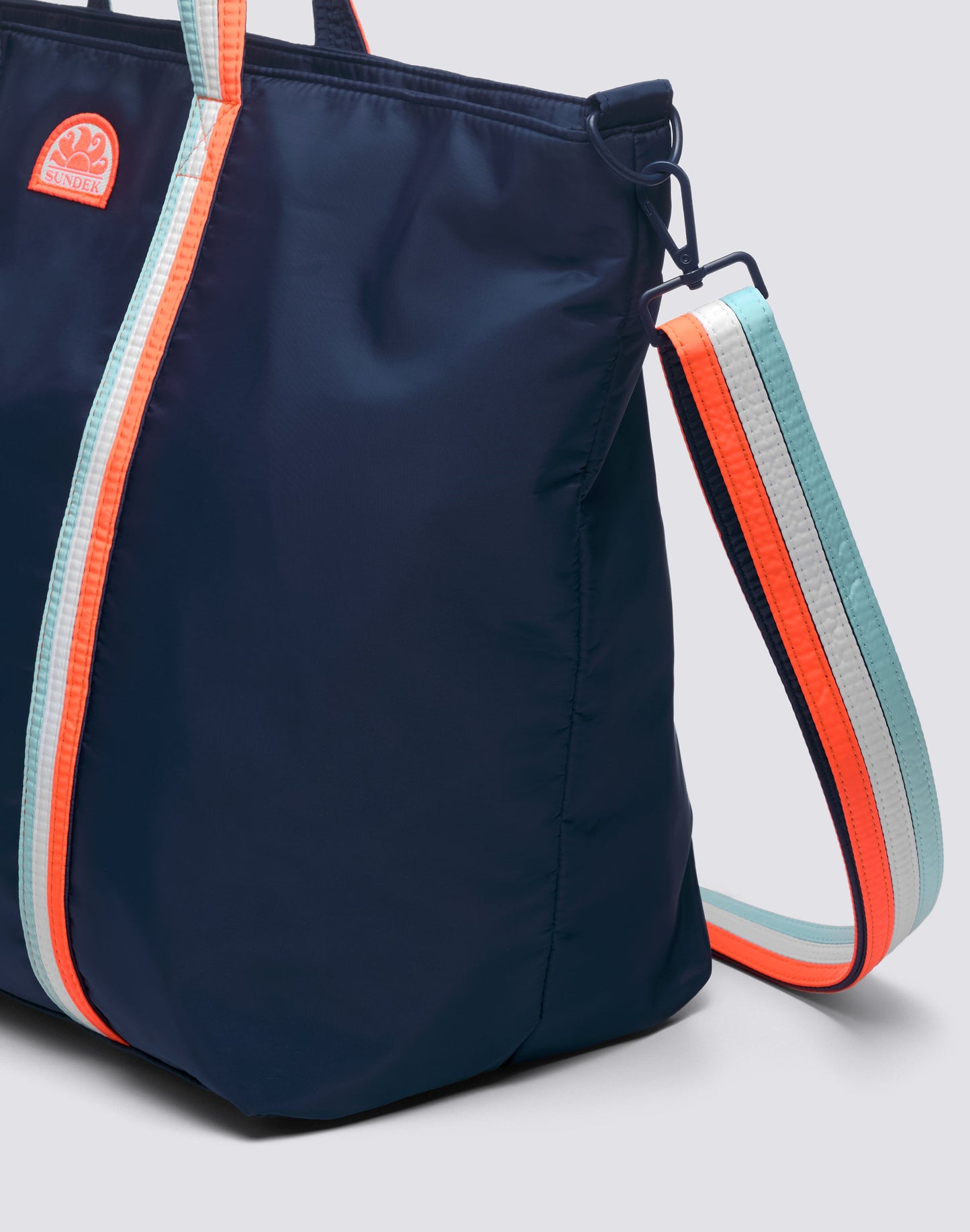 Bon Bag Beach Tote with Rainbow Details - Navy
