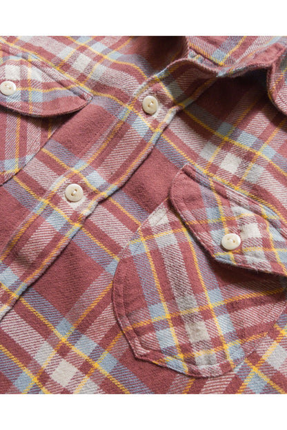 Washed Flannel Workshirt - Autumn Rust - DUNE + SALT