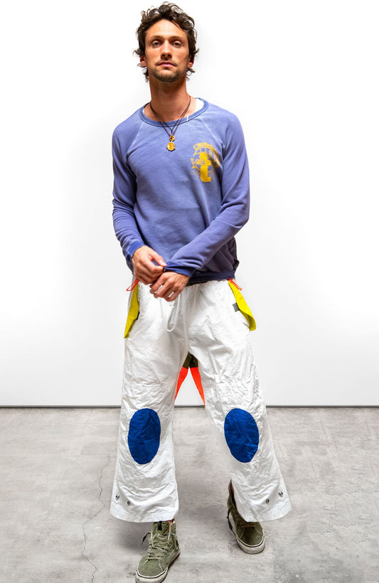 FreeCity ARTYARD/SUPERSHOP STAMP SUPERYUMM RAGLAN - Krishna Blue White Smoke