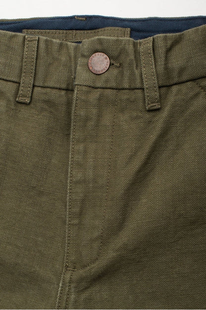 14 Ounce Slub Worker's Chino - Army Green - DUNE + SALT