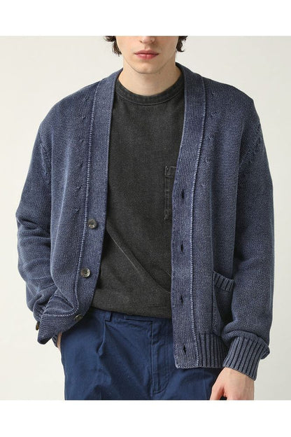 Acid Wash Cardigan - Midnight - DUNE + SALT