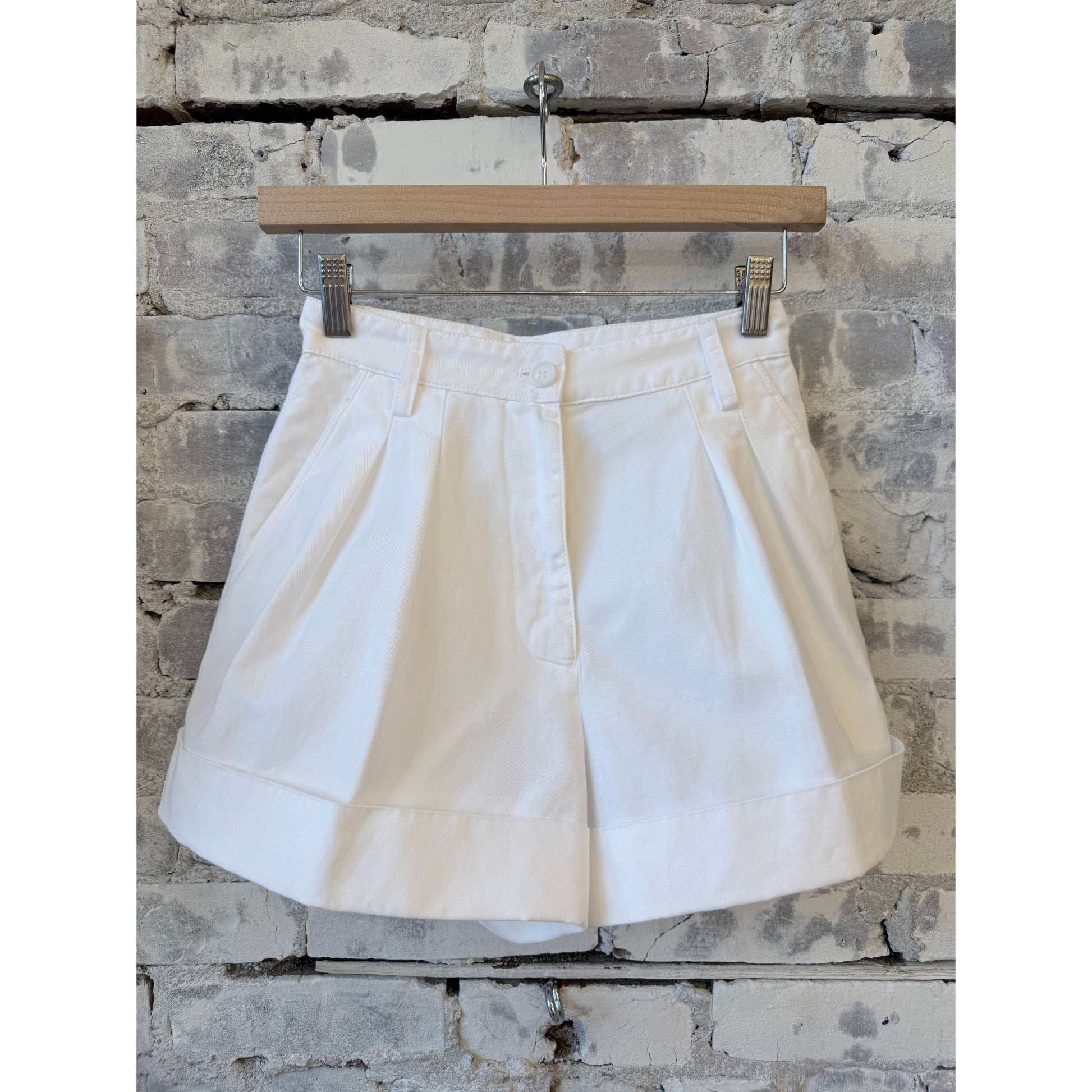 Cotton-Linen Garment-Dyed Gabardine Shorts - White - DUNE + SALT