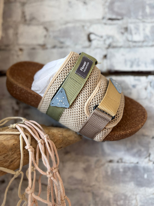 Niwa Slide Uni - Beige/Military - DUNE + SALT