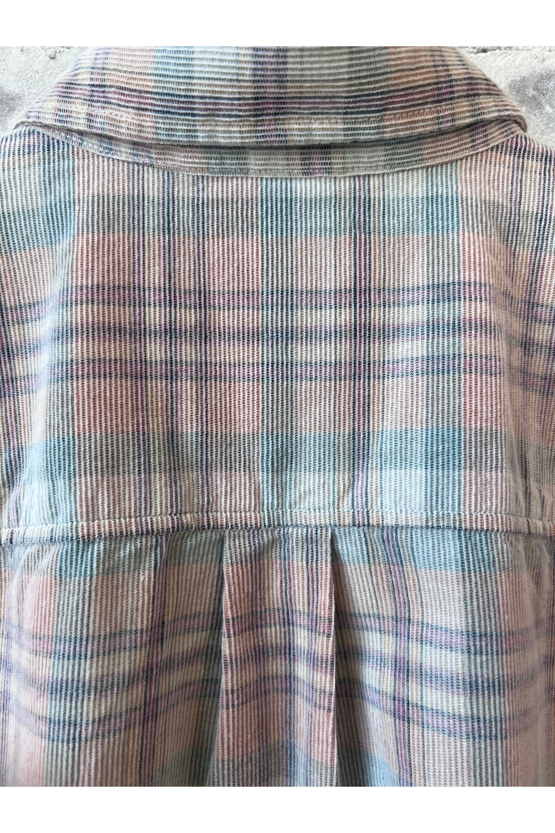 Lightweight Plaid Corduroy Shirt - Cork Plaid Multi - DUNE + SALT