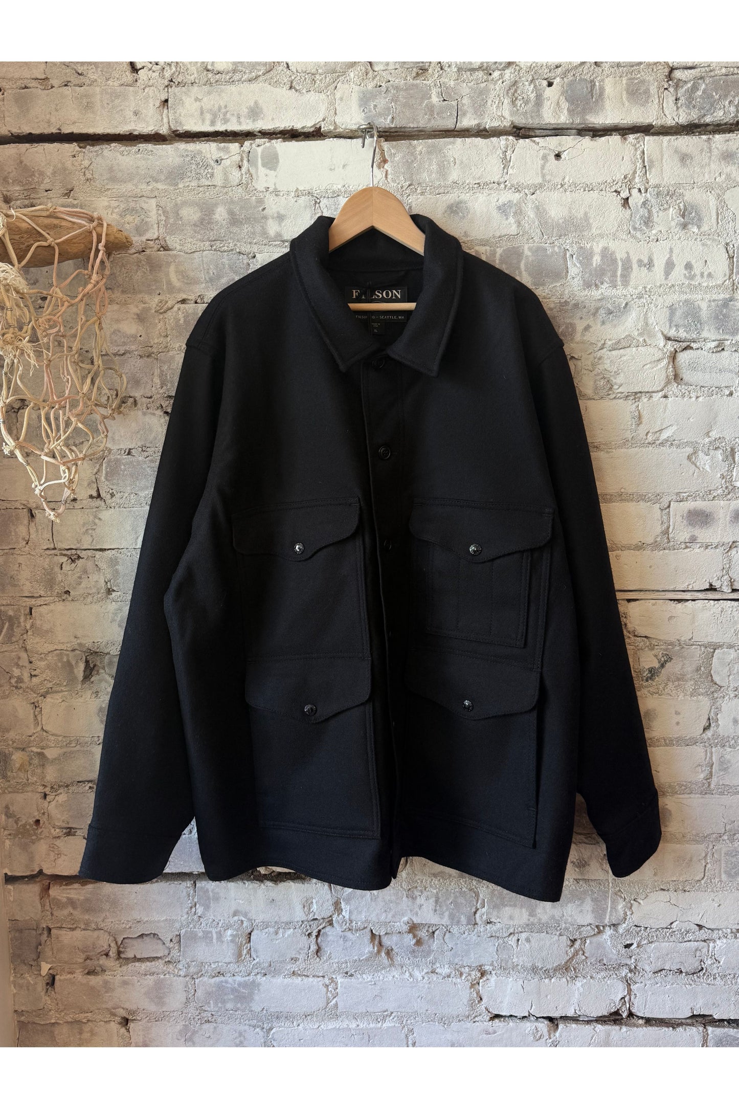 Mackinaw Wool Cruiser Jacket - Black - DUNE + SALT