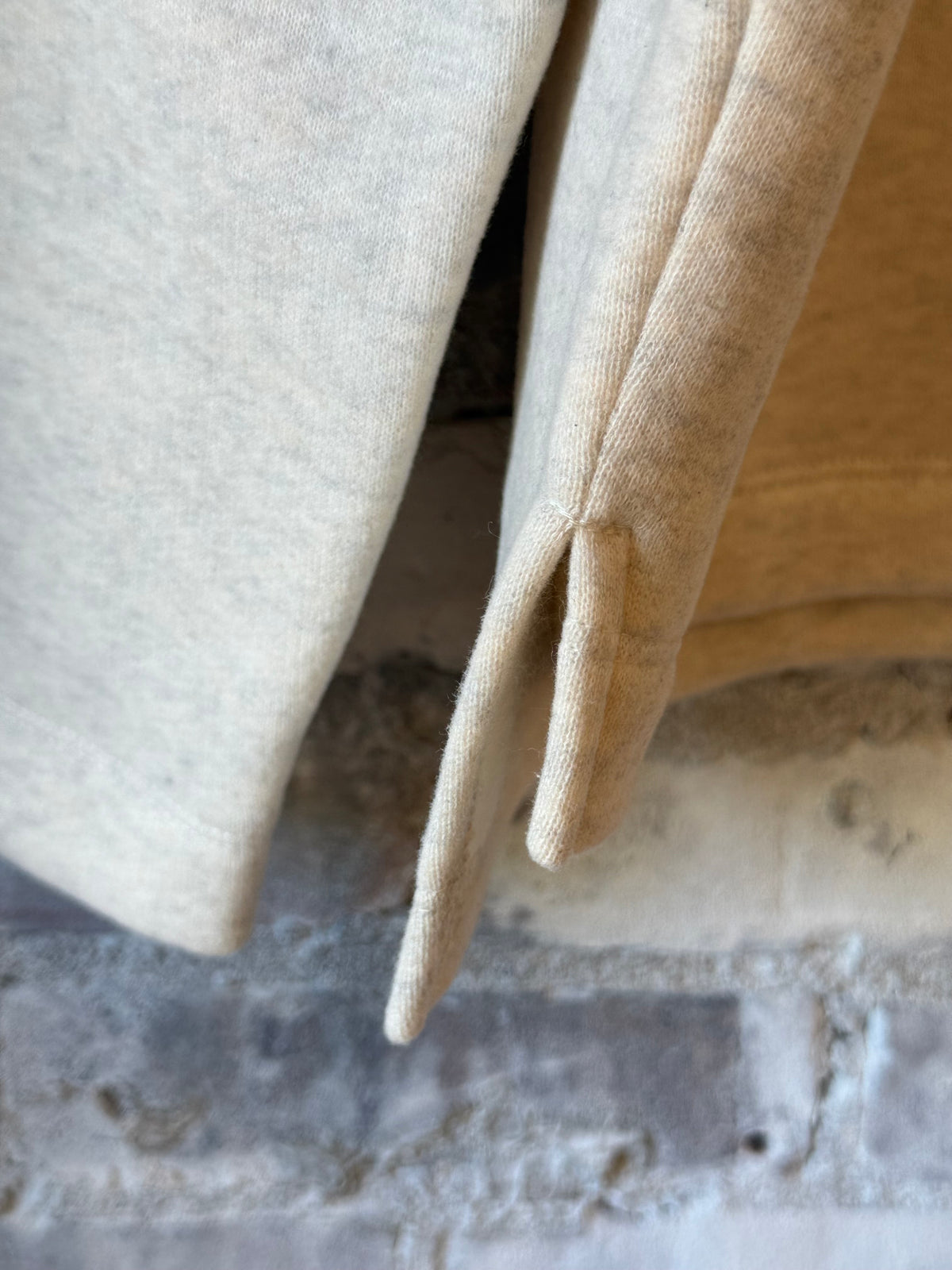 V::Room Cotton Tencel Brushed Fleece Oversized LS Turtleneck - Oatmeal Light Gray