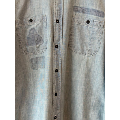 Chambray Sun Fade Denim Shirt - Light Blue Kansas - DUNE + SALT
