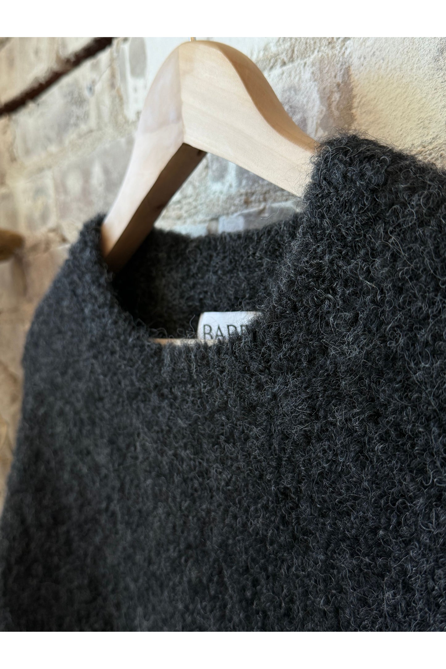 Colette Boucle Crewneck - Basalt - DUNE + SALT