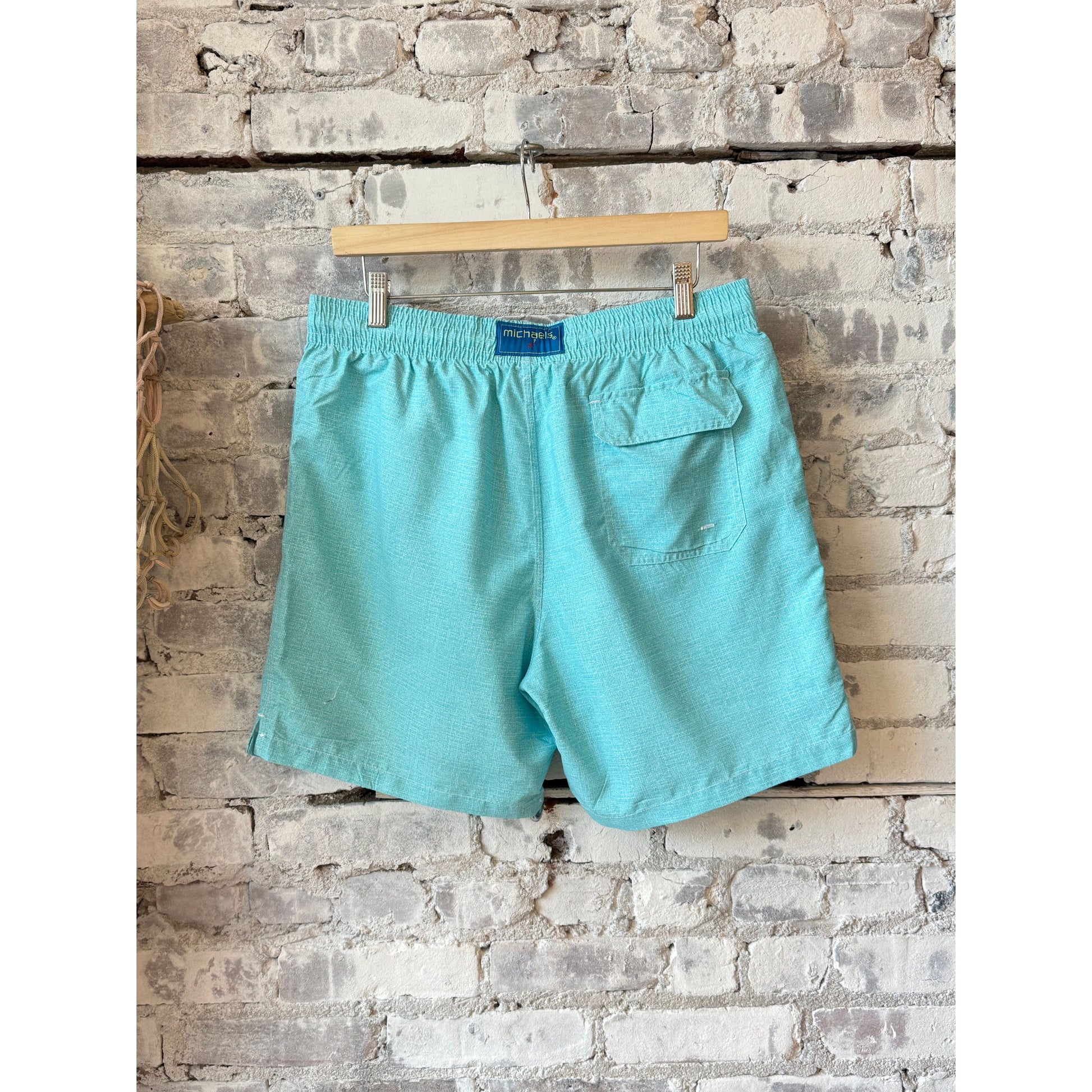 Cyclist Liner Swim Trunks - Solid Linen Aqua - DUNE + SALT