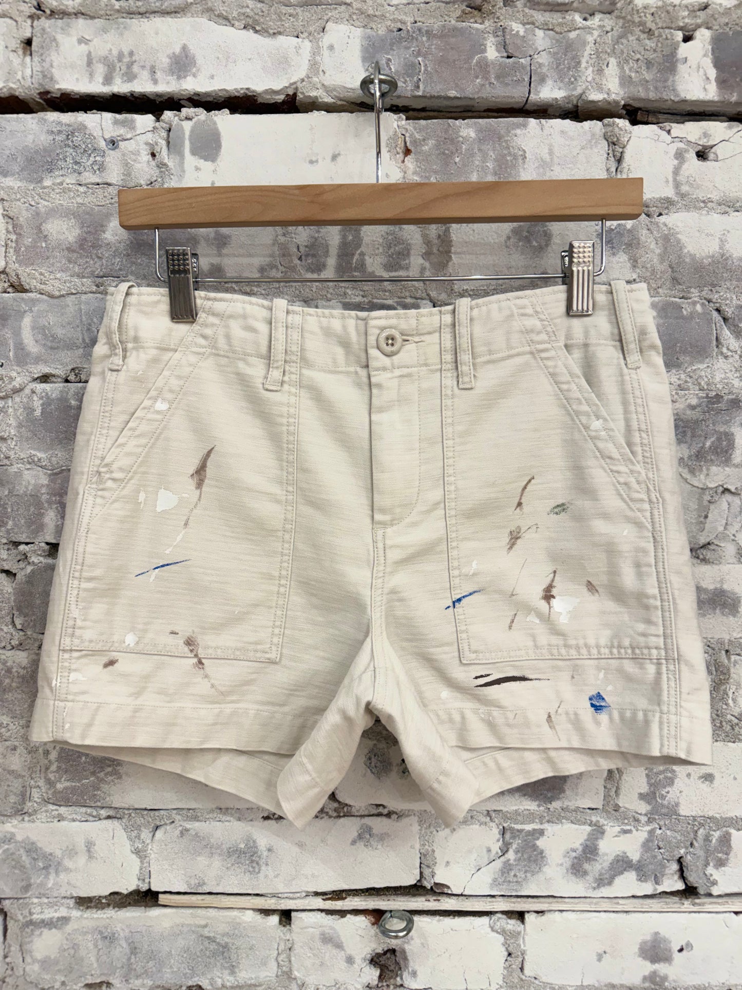 Surplus Short Shorts - Paint Splatter Canvas - DUNE + SALT