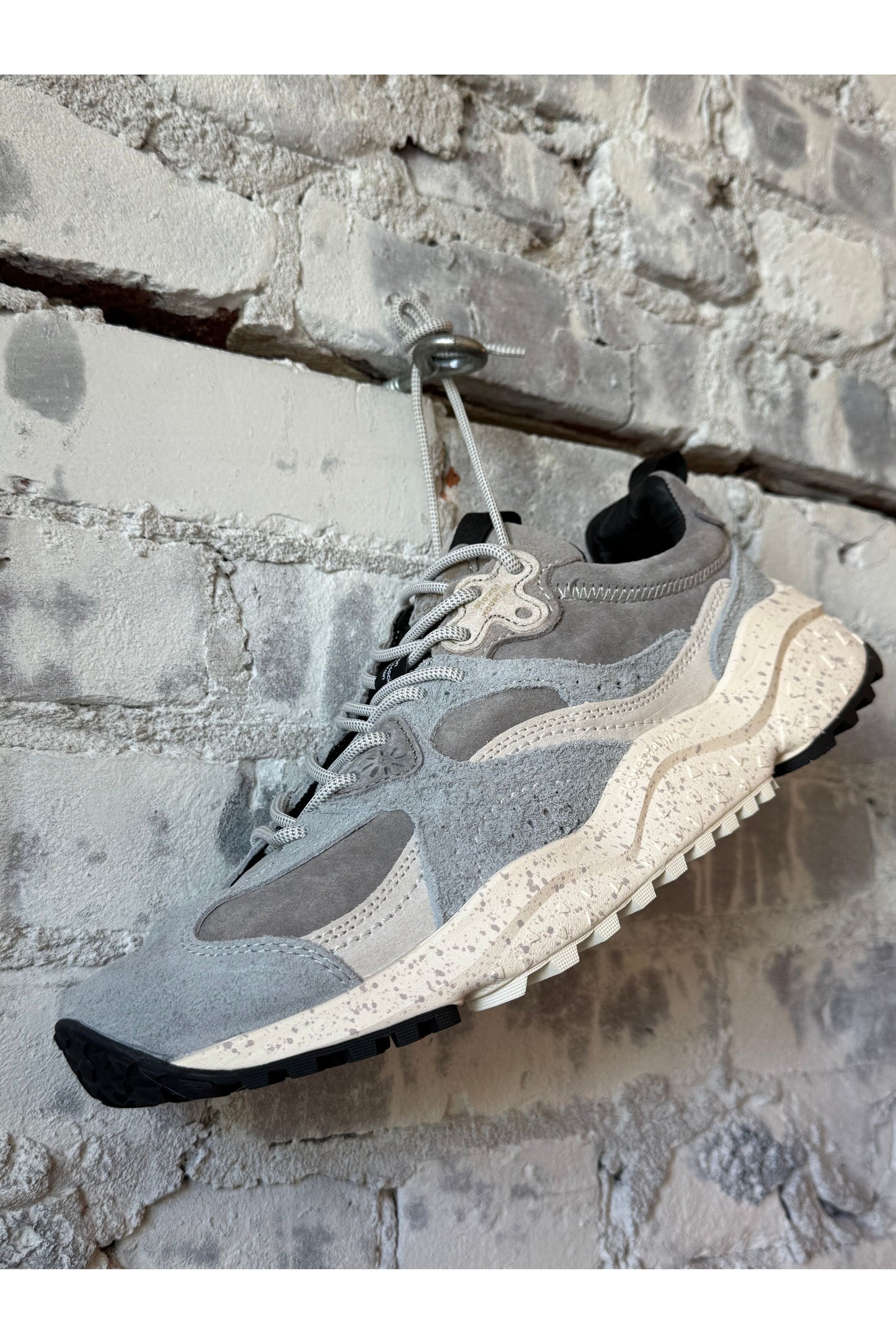 Wave Men's Hairy Velour Sneaker - Gray/White - DUNE + SALT