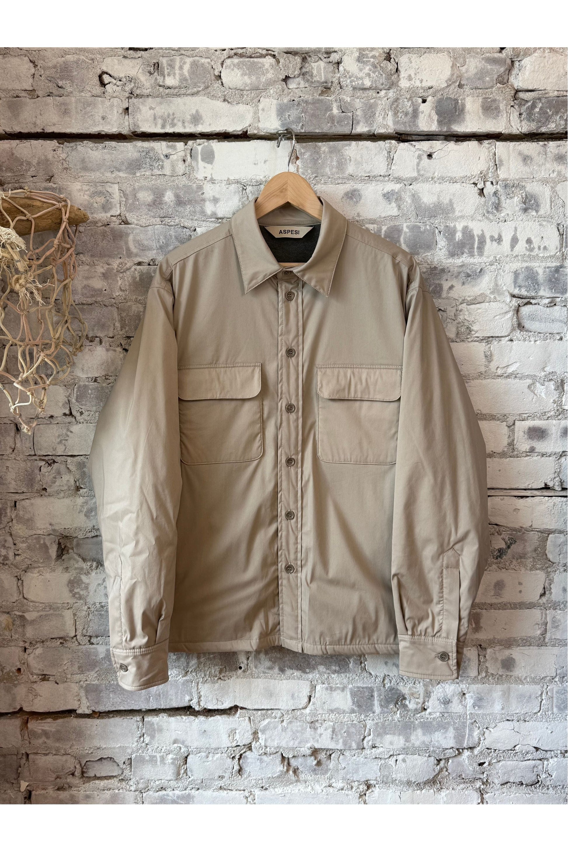 Yoshitaka Cotton/Nylon Shirt Jacket - Colonial Beige - DUNE + SALT