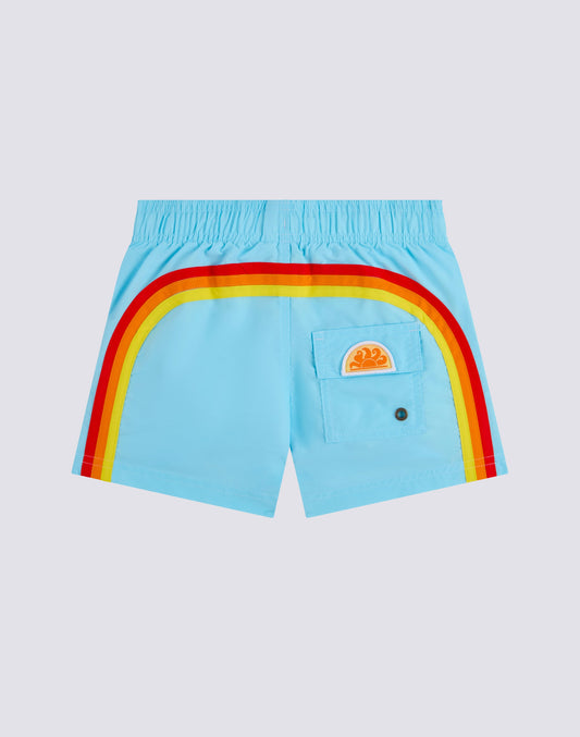 Sundek Boy's Iconic Taffeta Boardshort - Vintage Glacier Sky Blue