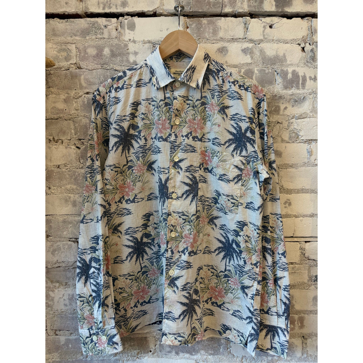 Hartford Men's Patt Woven Shirt - Blue Dim Gray