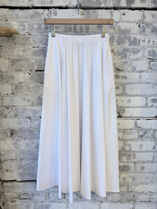 Nylon Poplin Stretch Skirt - White - DUNE + SALT