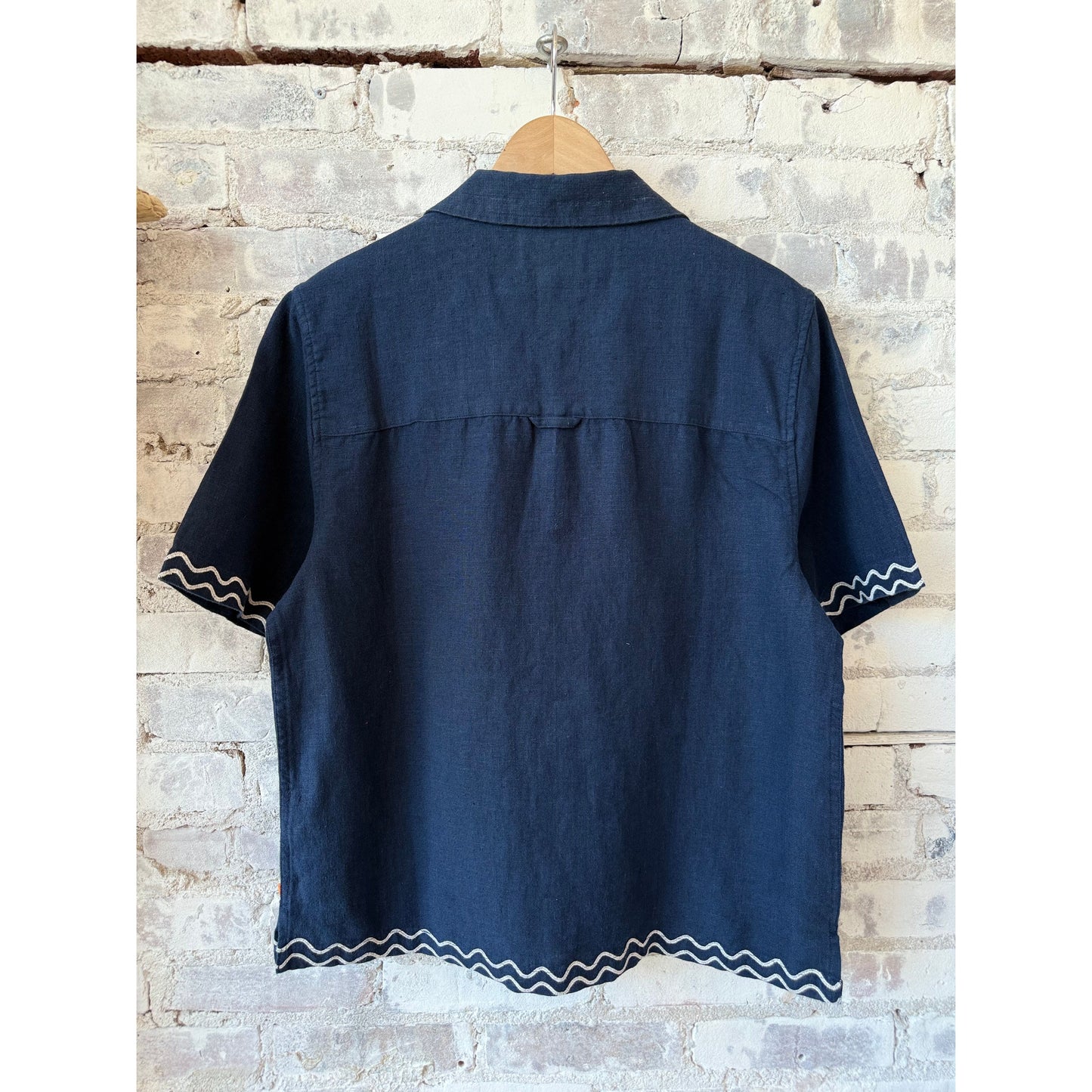 Veloso Flock Palms Shirt - Blue - DUNE + SALT